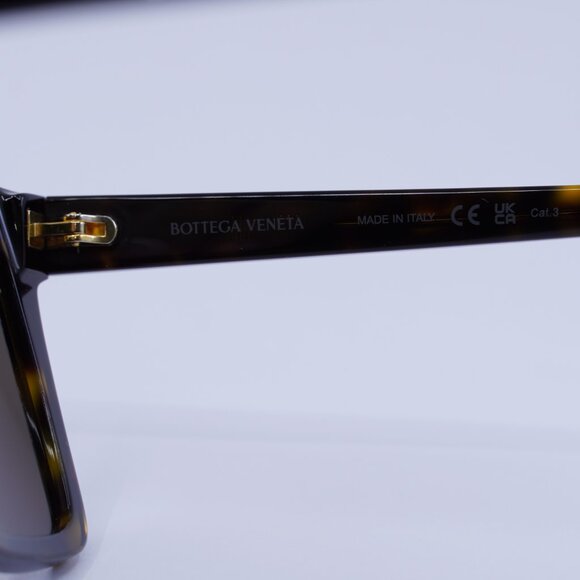 Bottega Veneta BV1254S 002 Sunglasses Havana Square Frame, Brown Lenses - Picture 8 of 10